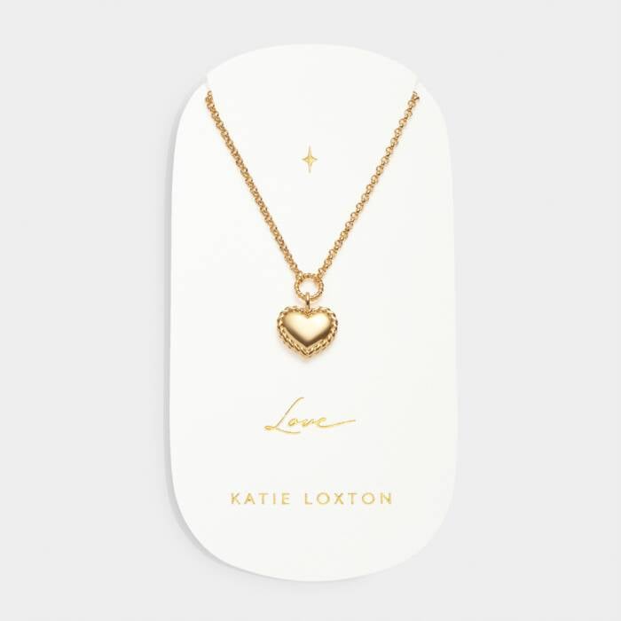 LOVE | HEART NECKLACE | Gold Coated | 18 11/16" + 1 15/16" extender