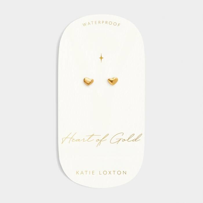 HEART OF GOLD | STUD EARRINGS | Gold Coated | 3/16" x 5/16" x 3/16"