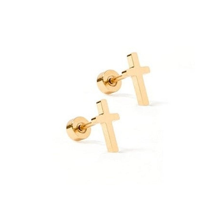 Screwback Stud Earrings - Catherine Cross