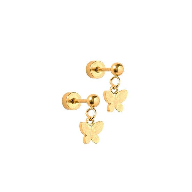 Screwback Stud Earrings - Millie Butterfly