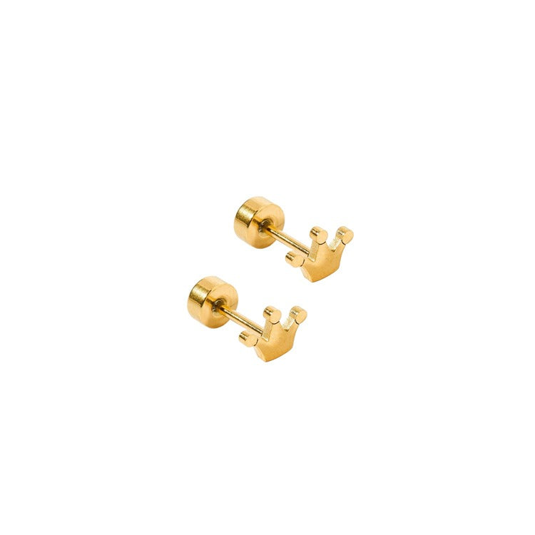 Screwback Stud Earrings - Princess Gold