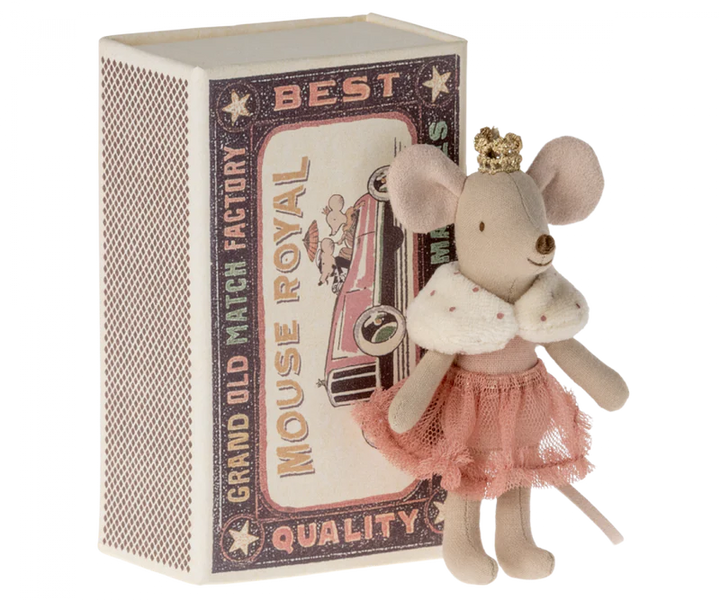 Maileg Princess Mouse in Matchbox- Rose