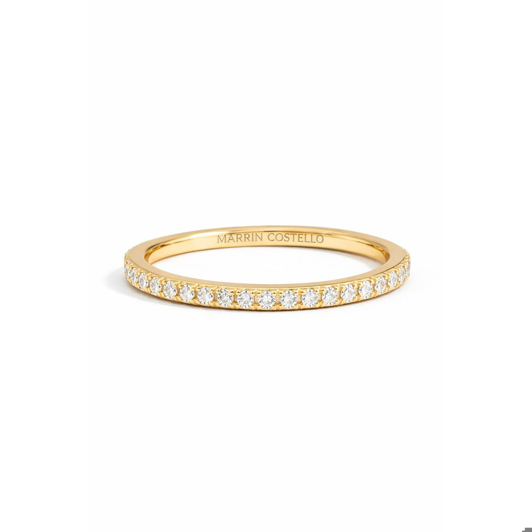JAY RING - pave - GOLD - Size 8