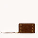 Bryant Wallet-Chocolate Diamond Suede/Antique Gold