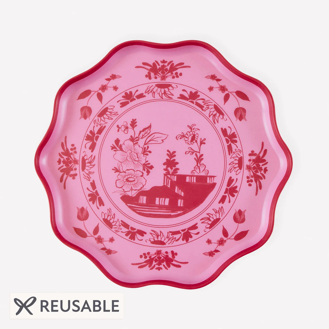 Pink Vintage Botanical Reusable Small Plates