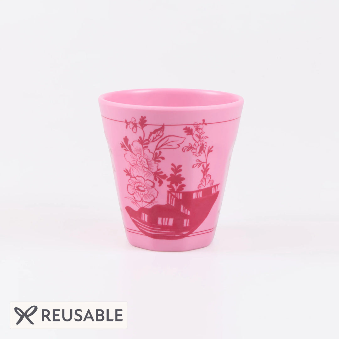 Pink Vintage Botanical Reusable Cups