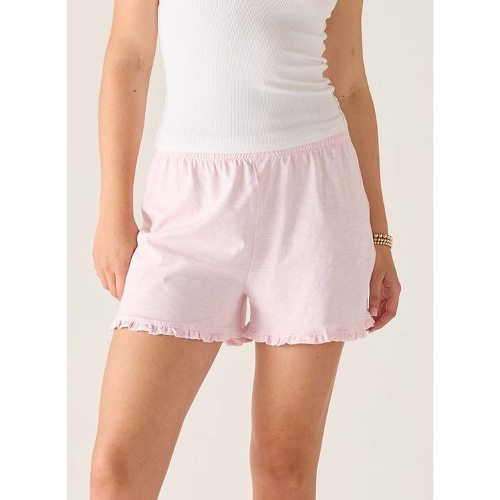 Traveler Ruffle Tee Short - Rose Quartz