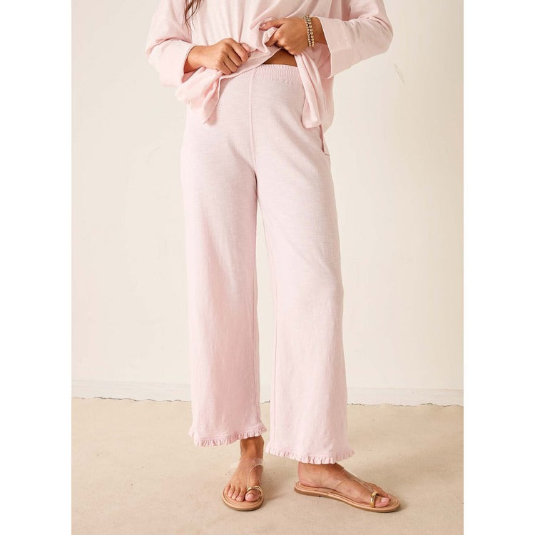 Traveler Ruffle Tee Pant - Rose Quartz