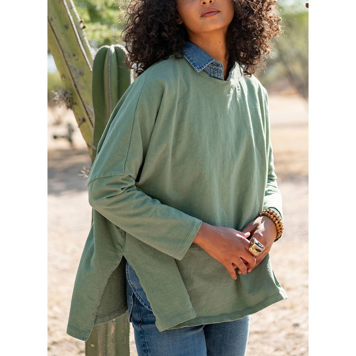 Catalina Slub Tee - Olive Green