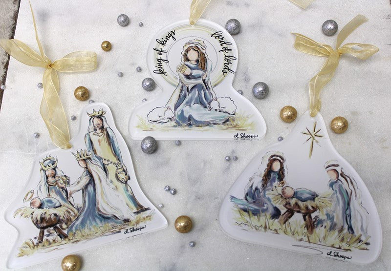 5-6.2x6" Cutout Acrylic Ornament, Nativity