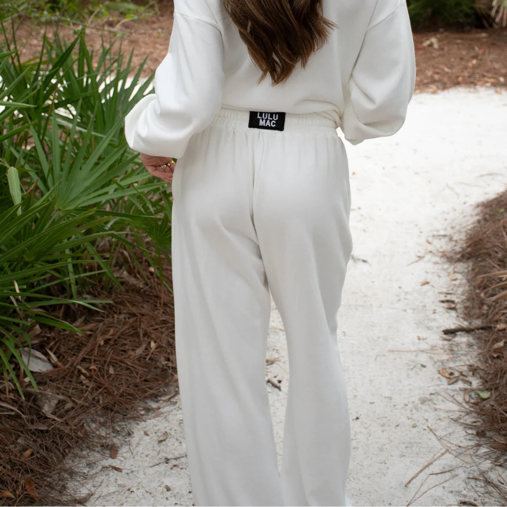 TERRY CLOTH PANT-WHITE