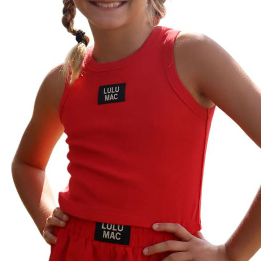 Lulu Mac Youth RED SOLID TANK