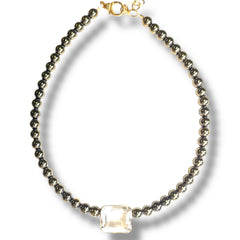 Pyrite Centerpiece Choker Necklace