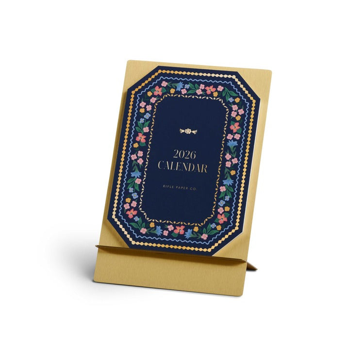 2026 Wildwood Brass Easel Desk Calendar