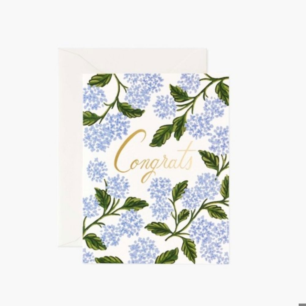 Hydrangea Congrats Card