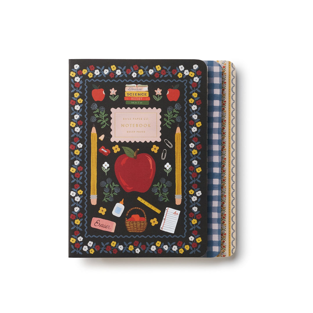 Assorted Set of 3 Schoolhouse Notebooks