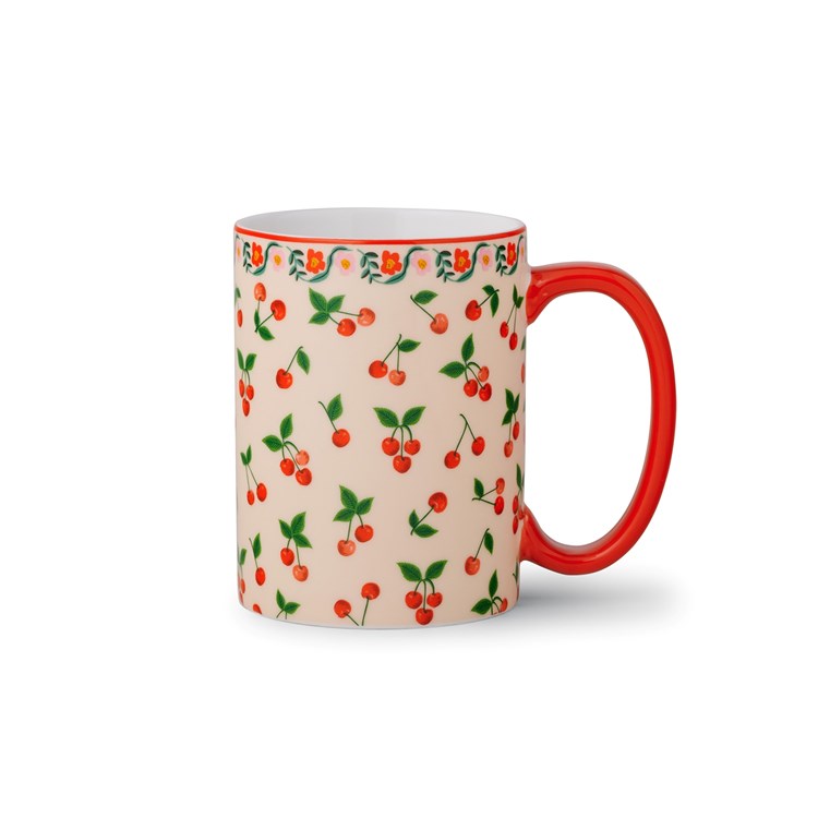 Cherries Porcelain Mug