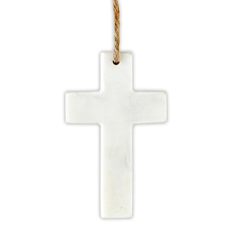 Marble Ornament - Cross