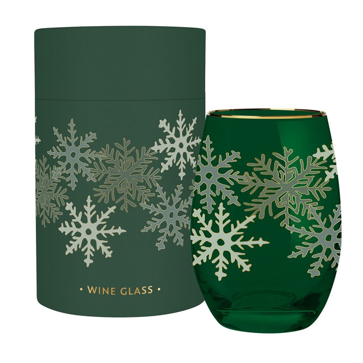 Stmlss Wine Glass-Snowflake