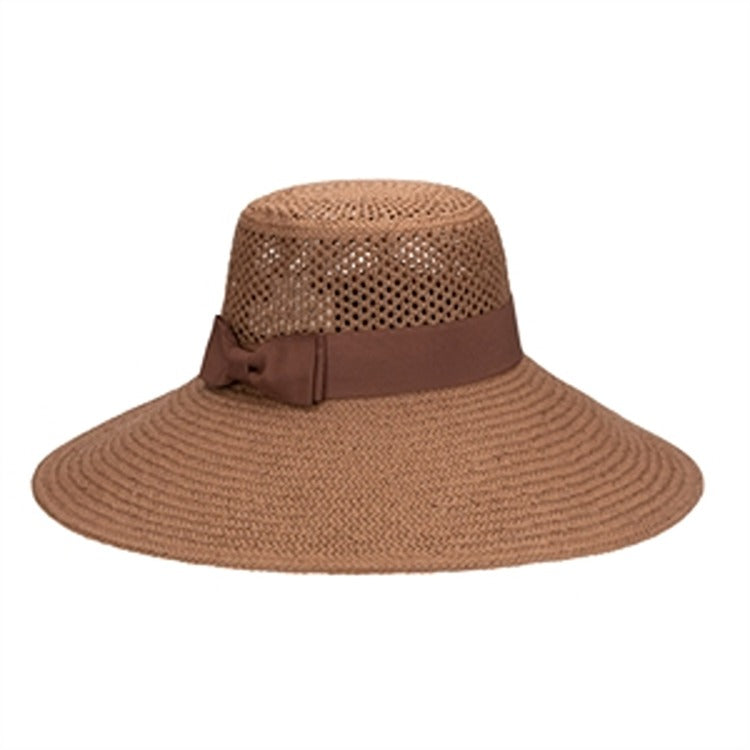 CLARA - WOMEN'S WOVEN PAPER ROUND CROWN WITH TONAL