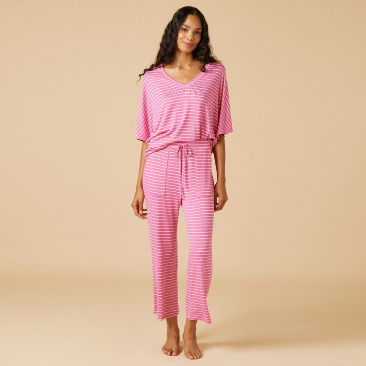 Dream Relaxed V-neck with Capri Lounge Set Med