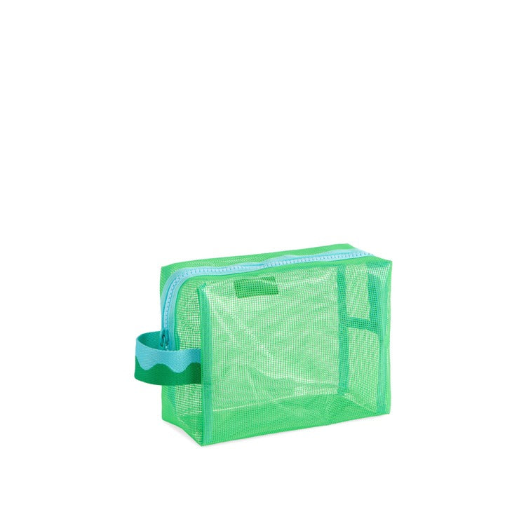 CAMDEN MESH ZIP POUCH,GREEN