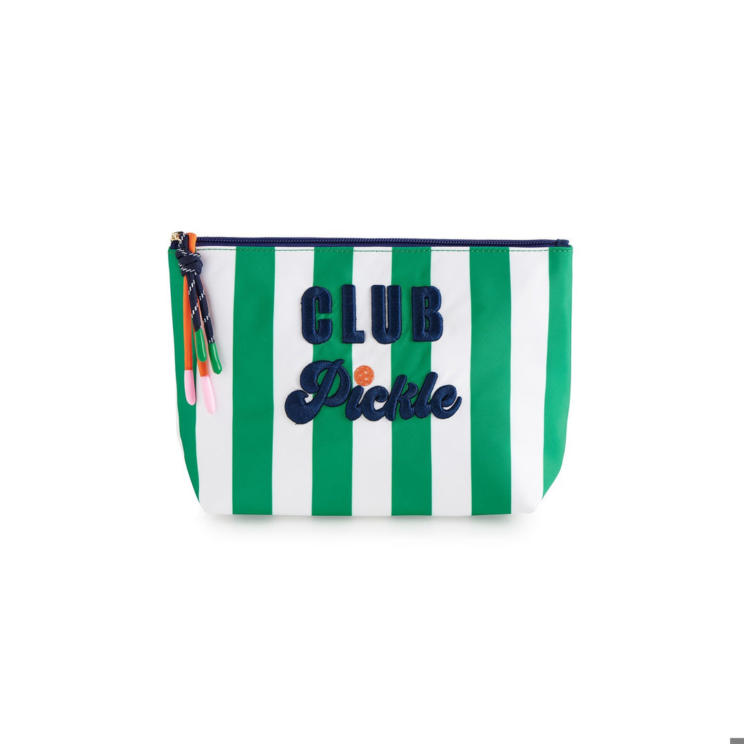 "CLUB PICKLE" LARGE ZIP POUCH, MULTI