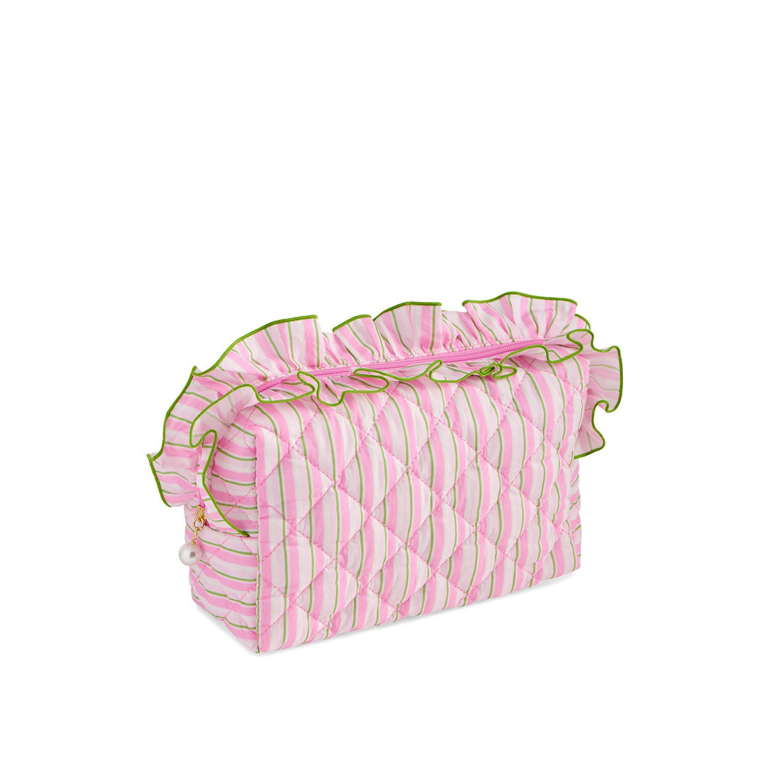 FANCY LARGE ZIP POUCH,PINK