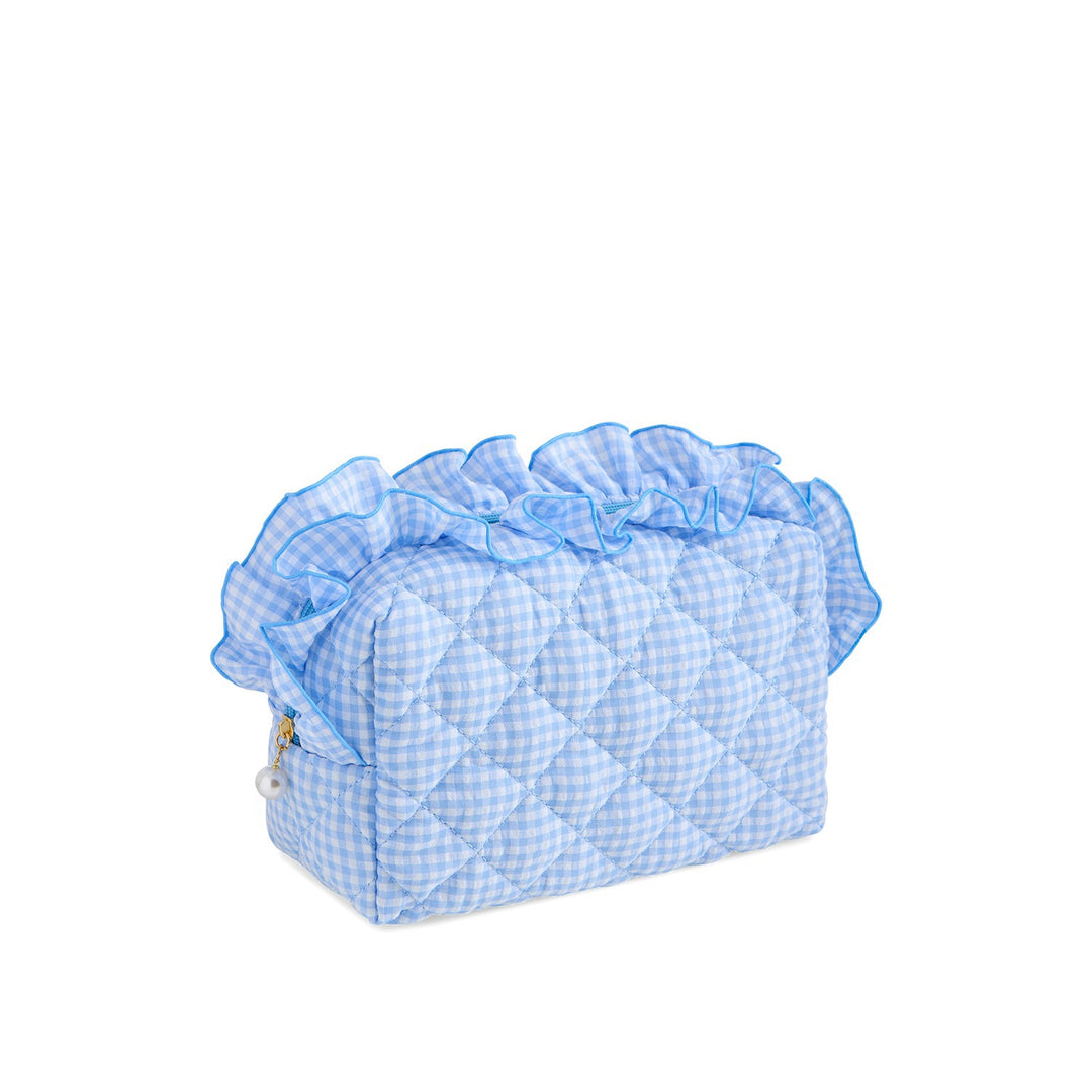 FANCY LARGE ZIP POUCH,SKY