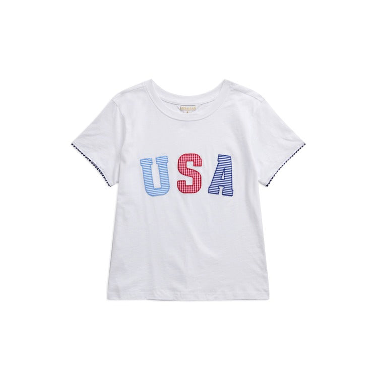 ASSORTED SET OF 7 "USA" RELAXED TEES,WHITE