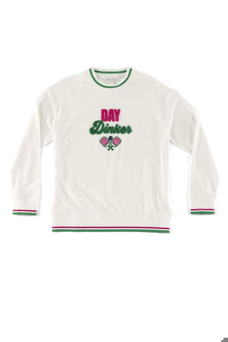 ASST SET/6 "DAY DINKER" SWEATSHIRTS, IVORY