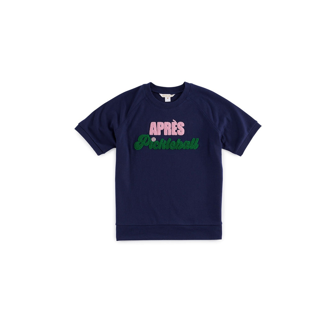 ASST SET/6 "APRÈS PICKLEBALL"  SS SWEATSHIRTS, NVY