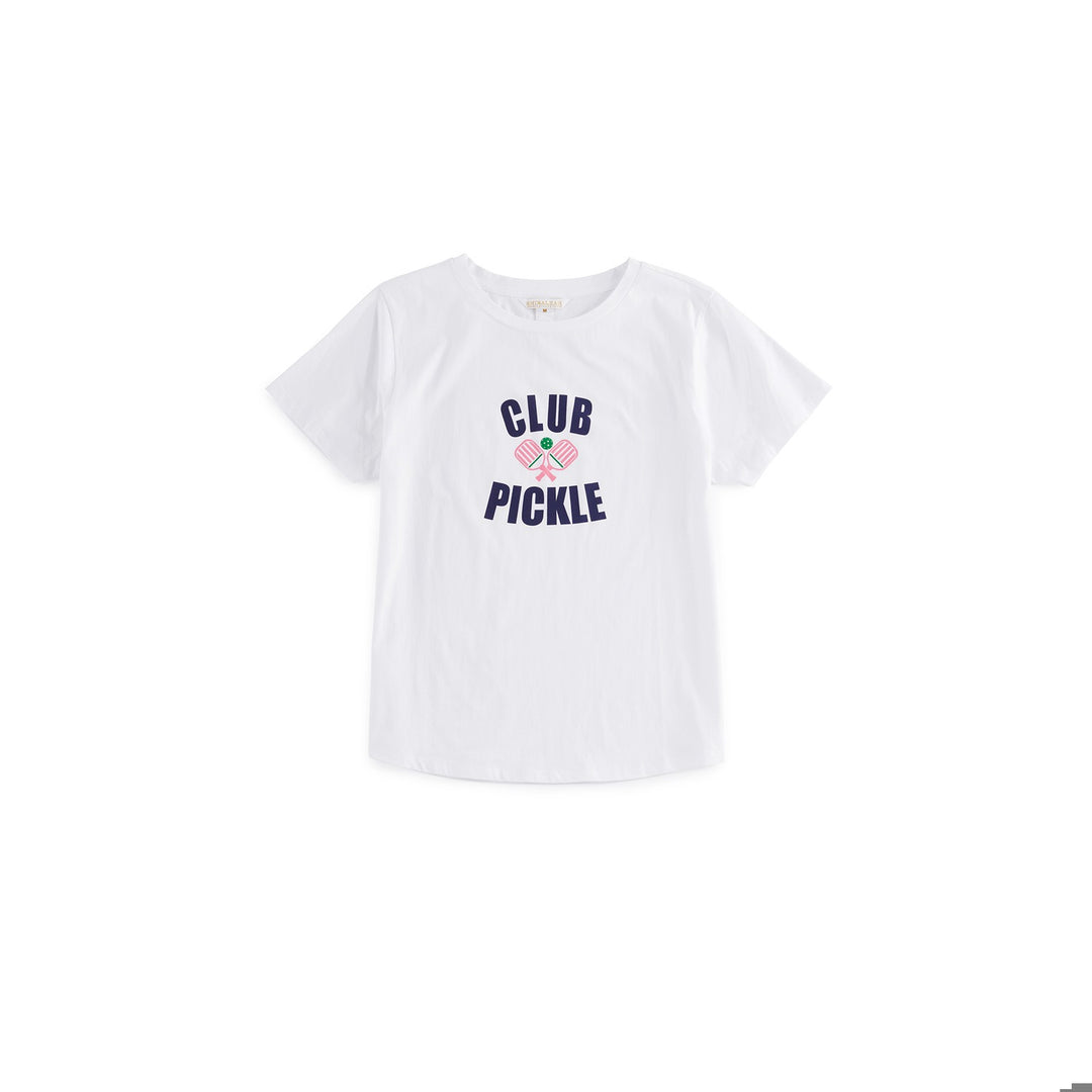 ASST SET/6 "CLUB PICKLE" T-SHIRTS, WHITE