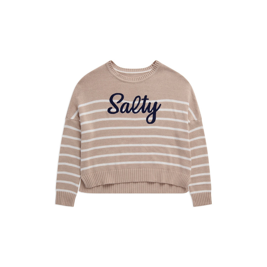 XL "SALTY" RELAXED FASHION FIT SWEATER,TAN