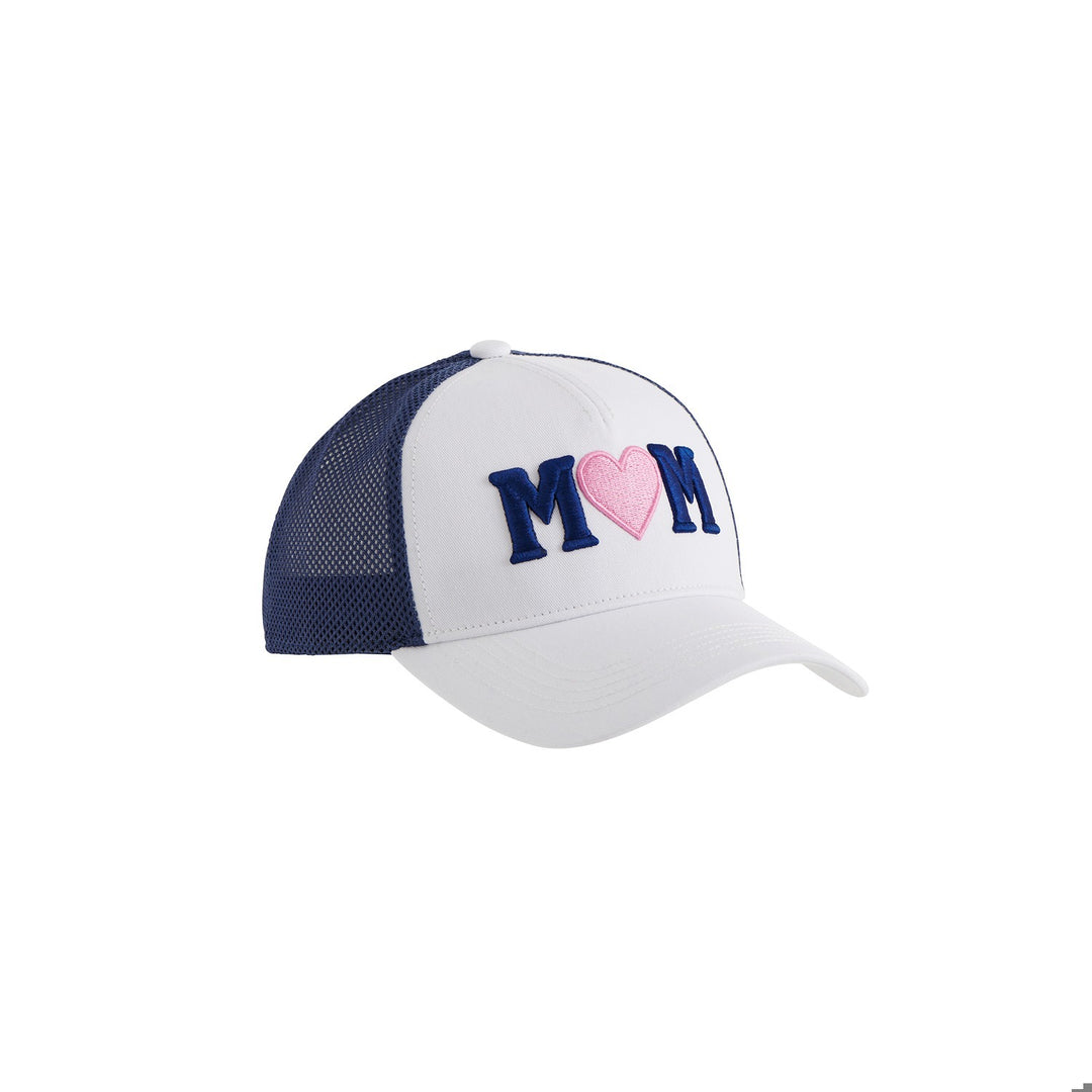 "MOM" TRUCKER HAT, WHITE