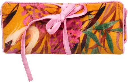 Jewellery Roll - Oriental Crane - Ochre