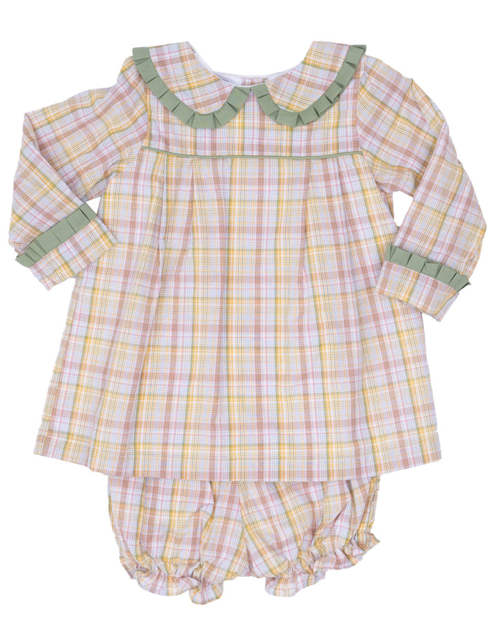 Taylor Harvest Fields Plaid Bloomer Set