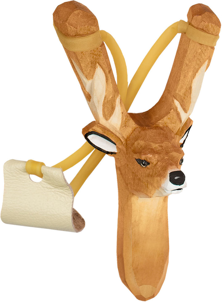 Hand-Carved Animal Slingshot