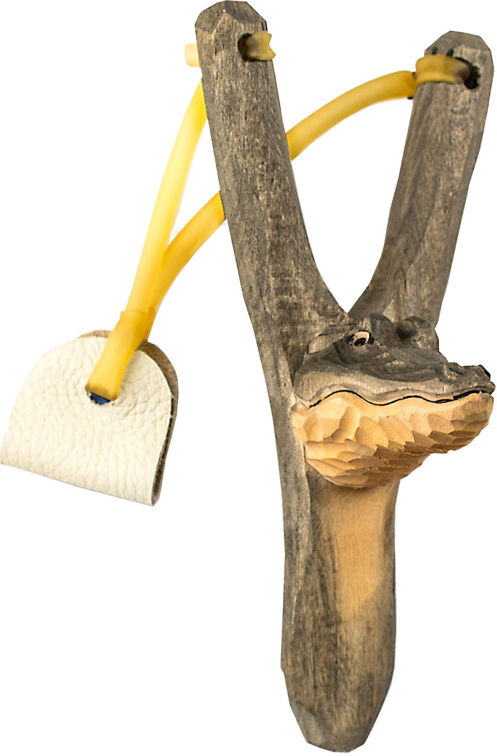 Hand-Carved Animal Slingshot