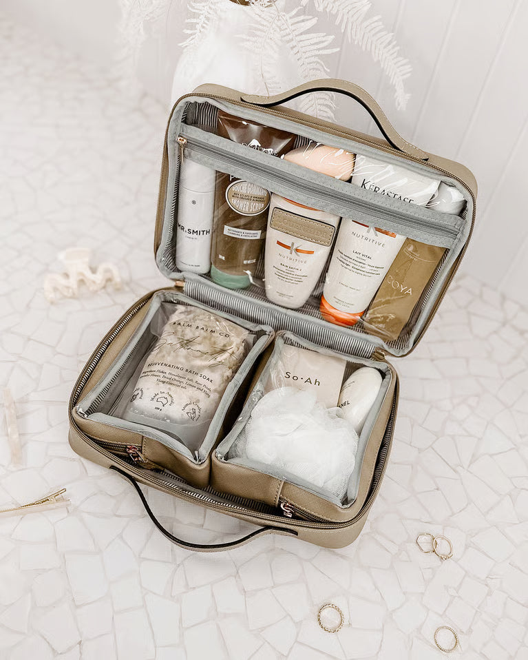 Georgie Toiletry Case - Coffee