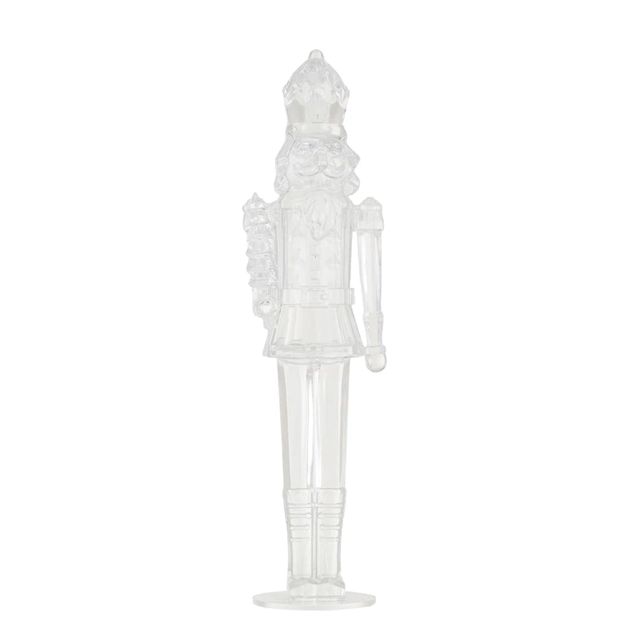 2-1/2" Round x 11-1/4"H Acrylic Nutcracker