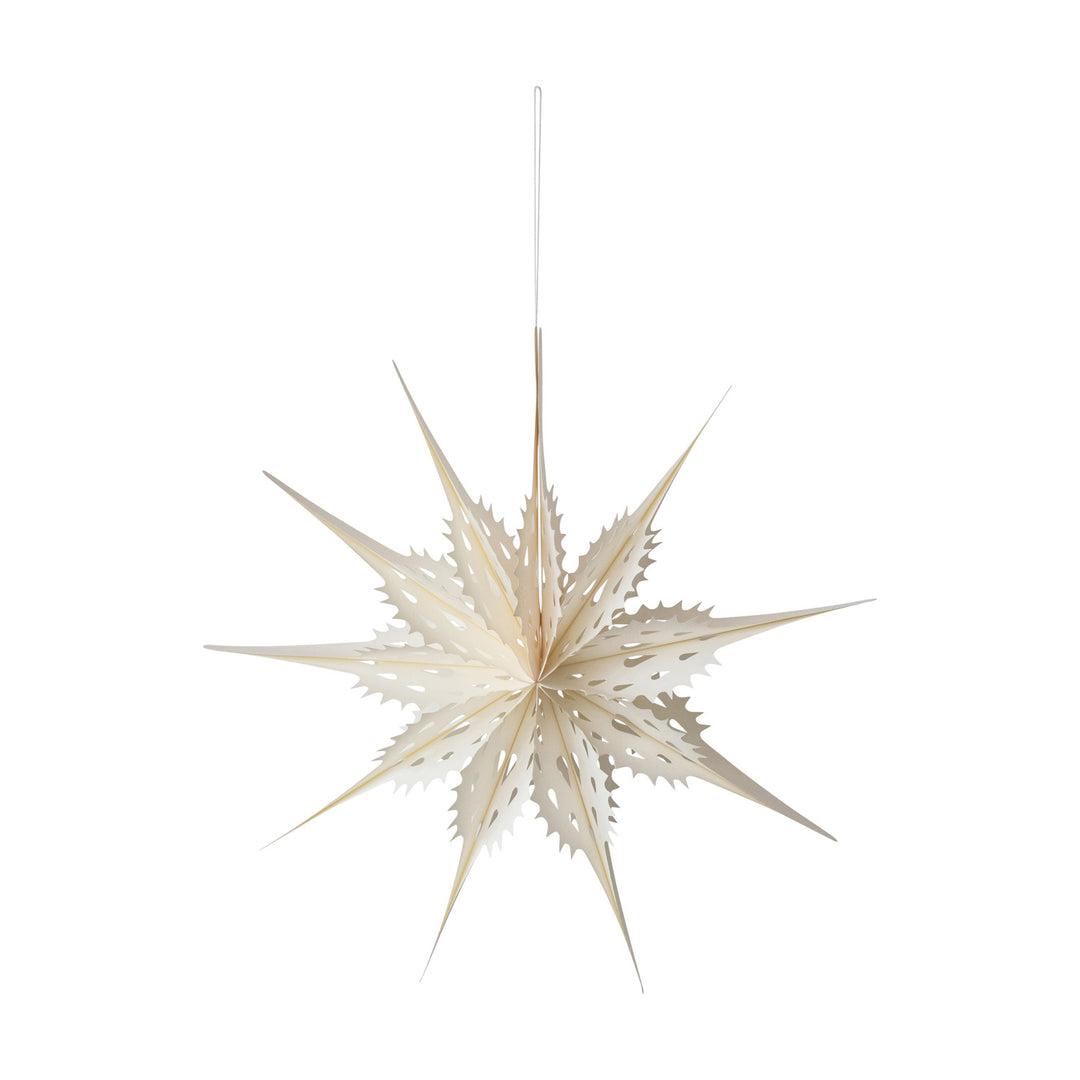 Recycled Paper Folding Snowflake Ornament, White