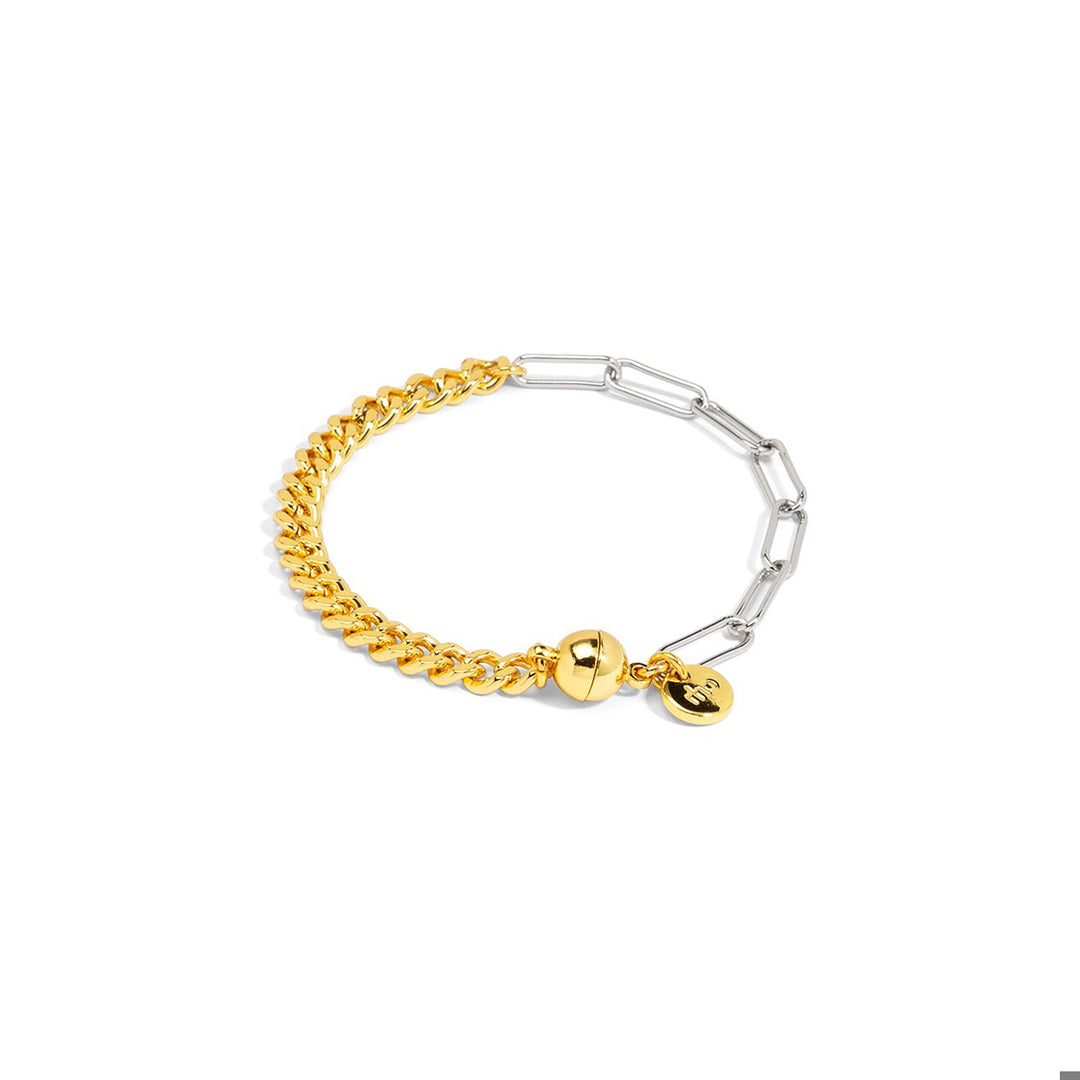 Two-Tone-Slim-Link-Magnet-Bracelet