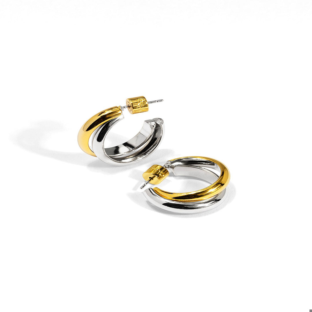 Two-Tone-Entwined-Hoop-Earring