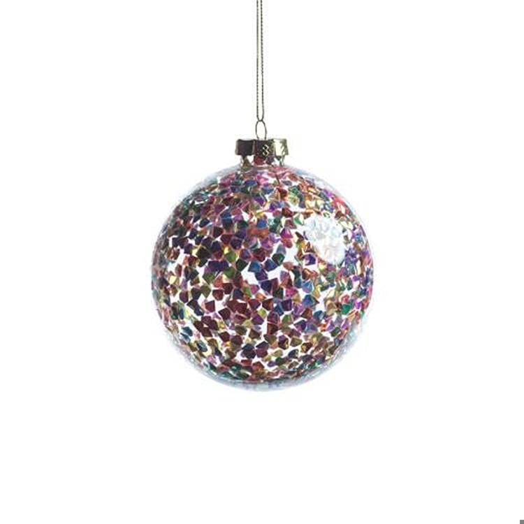 Multicolor Sequin Ornament - 4", Min.12