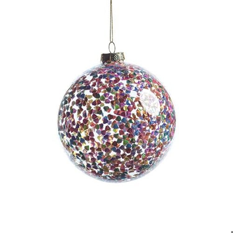 Multicolor Sequin Ornament - 4.75", Min.12