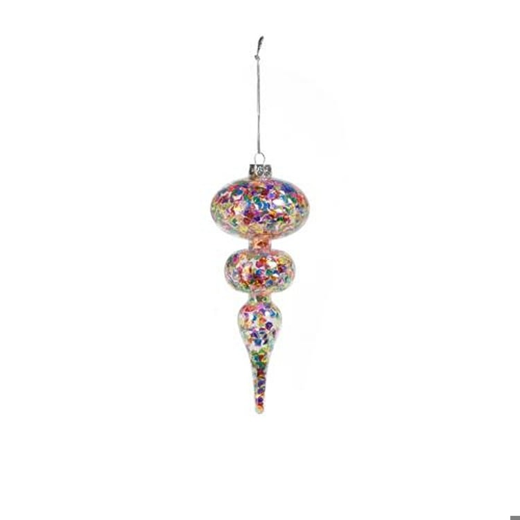 Multicolor Sequin Ornament-7.5", Min. 12
