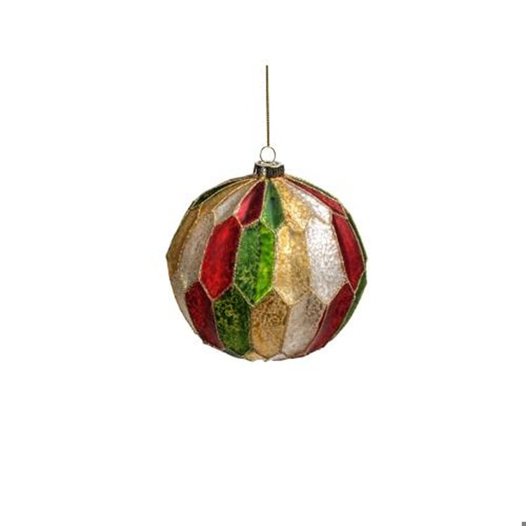Multicolor Glass Ball Ornament-4.75\" Min.12