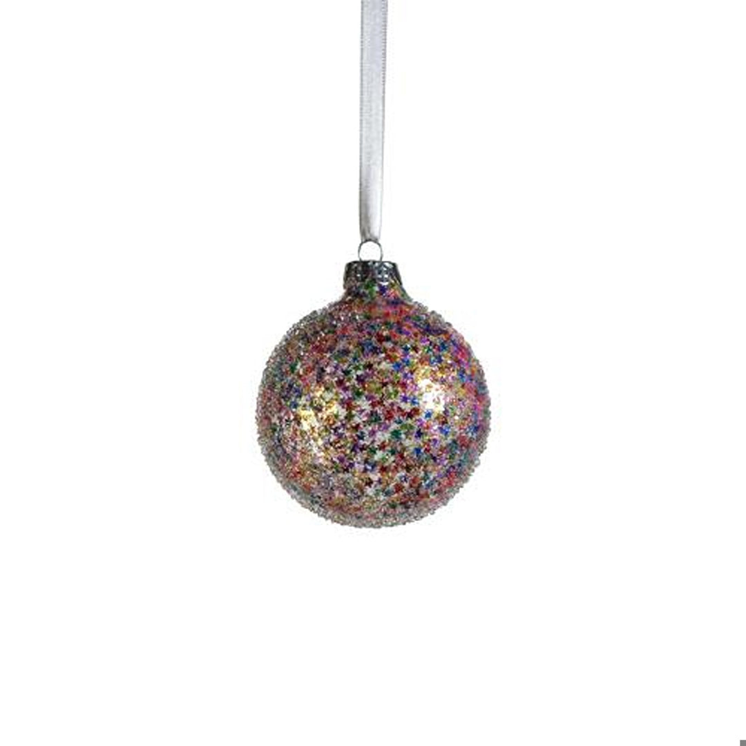 Confetti Glass Ball Ornament-Multi Bright,3.25"