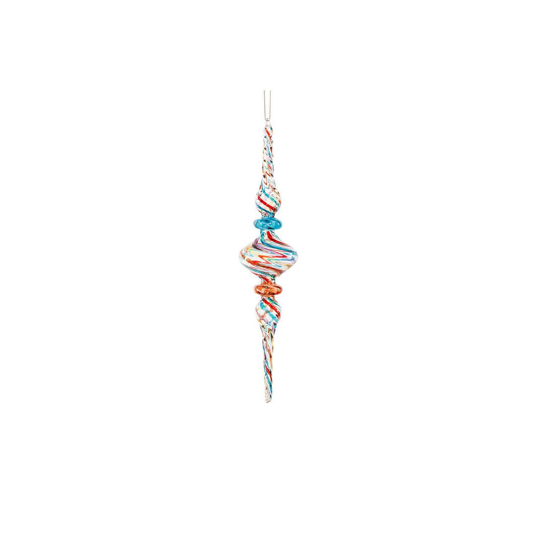 Multi-color Glass Finial Ornament, 12"